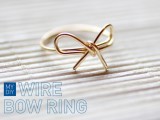 Simple And Elegant DIY Wire Bow Ring