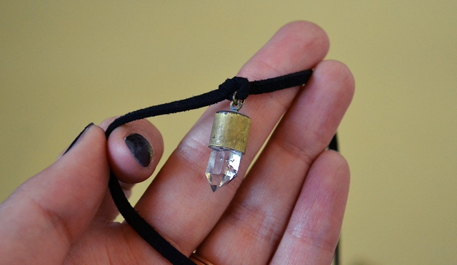 Stunning DIY Faux Bullet Shell Crystal Necklace 7