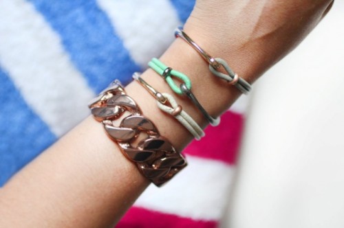 Summer DIY Leather Hook Bracelets