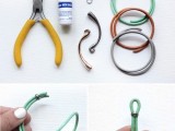 Summer DIY Leather Hook Bracelets5