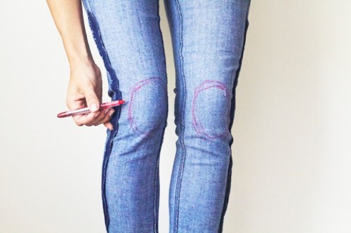 Super Cool DIY Destroyed Denim Jeans