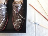 Super Cool DIY Paint Splattered Shoes 6