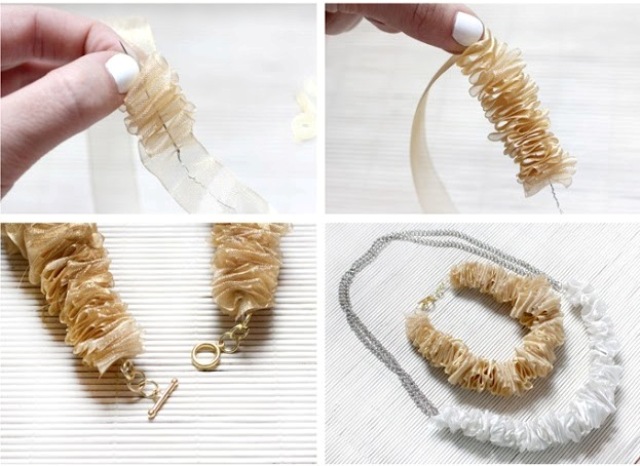Picture Of Super Cute DIY Ribbon Necklace 3