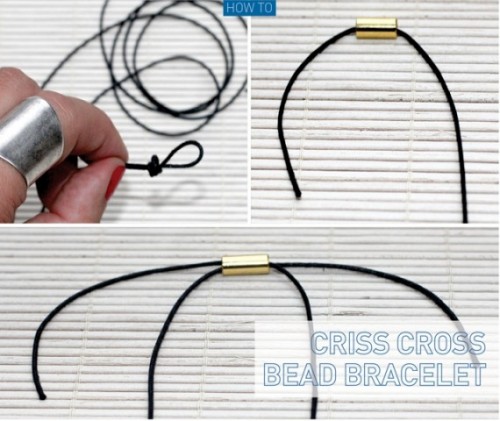 Super Stylish DIY Criss Cross Bead Bracelet