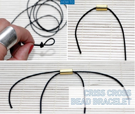 Super Stylish DIY Criss Cross Bead Bracelet 4