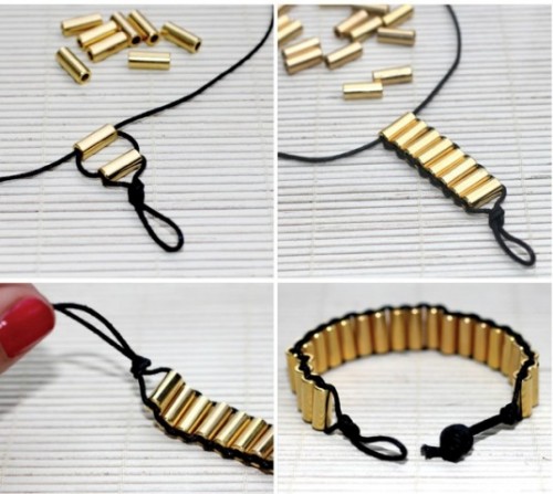 Super Stylish DIY Criss Cross Bead Bracelet