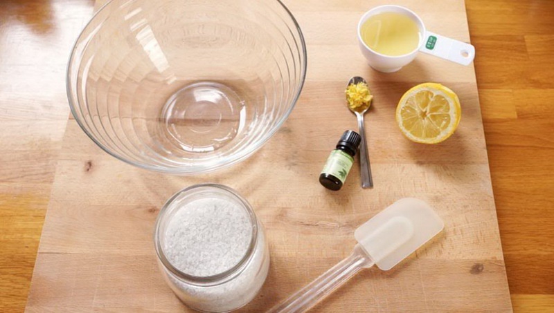 Picture Of amazing diy lemon and peppermint foot scrub  2