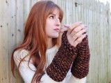 knitted arm warmers