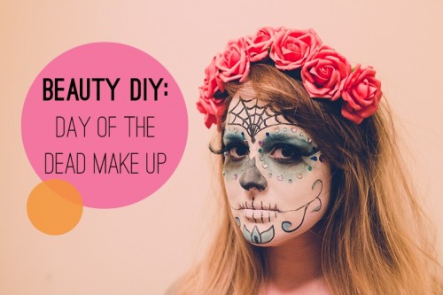 stunning day of the dead makeup with gems (via bespoke-bride)