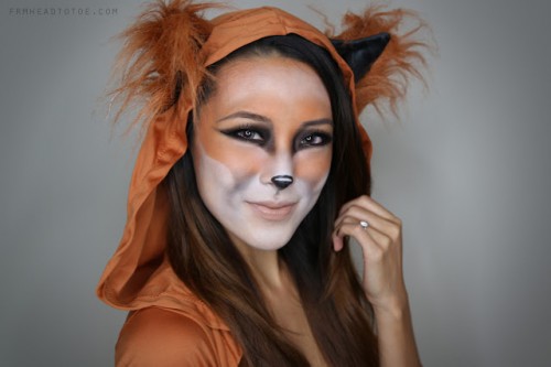 pretty fox Halloween makeup (via frmheadtotoe)