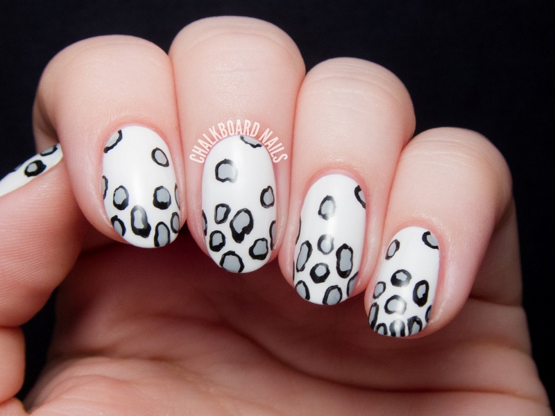 Picture Of awesome diy leopard moth print nail art  1
