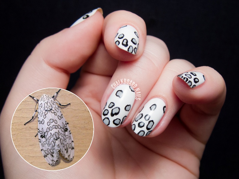 Awesome diy leopard moth print nail art  2
