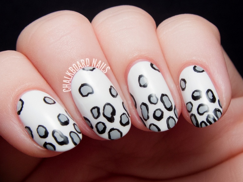 Picture Of awesome diy leopard moth print nail art  3