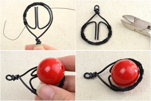 Beautiful DIY Cherry Pendant Necklace
