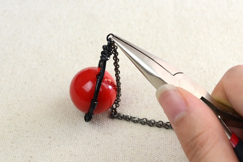 Picture Of beautiful diy cherry pendant necklace  5