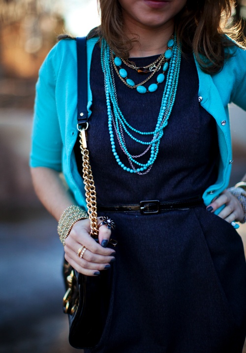 Beautiful Turquoise And Teal Work Outfits For Girls