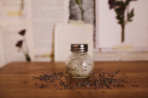 Calming DIY Lavender Salt Scrub