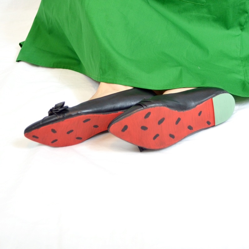 Cheerful and bold diy watermelon shoes  2