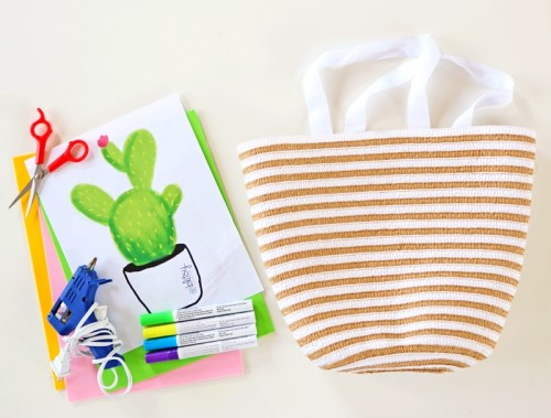 Cheerful DIY Cactus Tote Bag For Summer