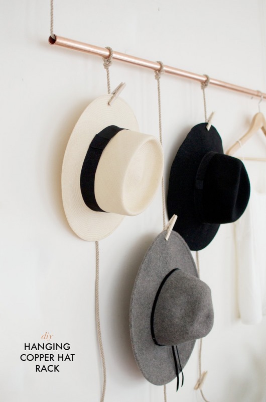 Clever and creative diy hanging rack for your hats  1