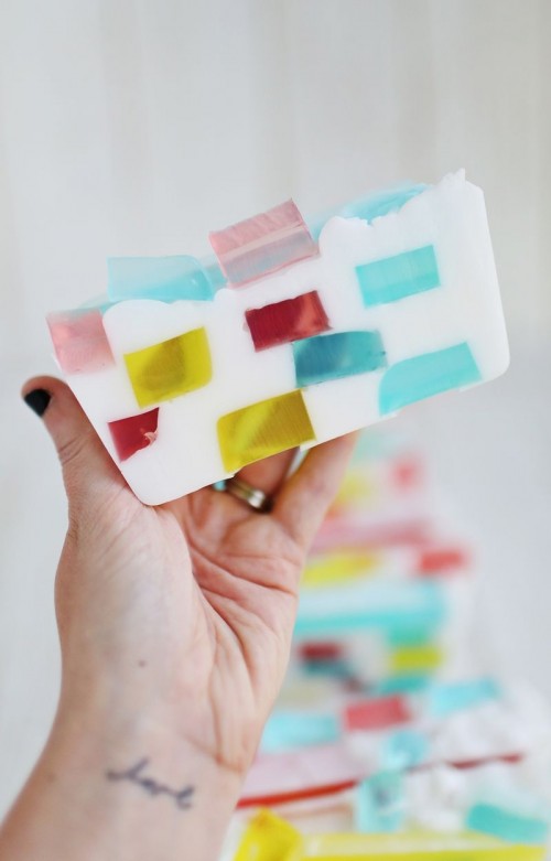 Colorful DIY Stained Glass Soap