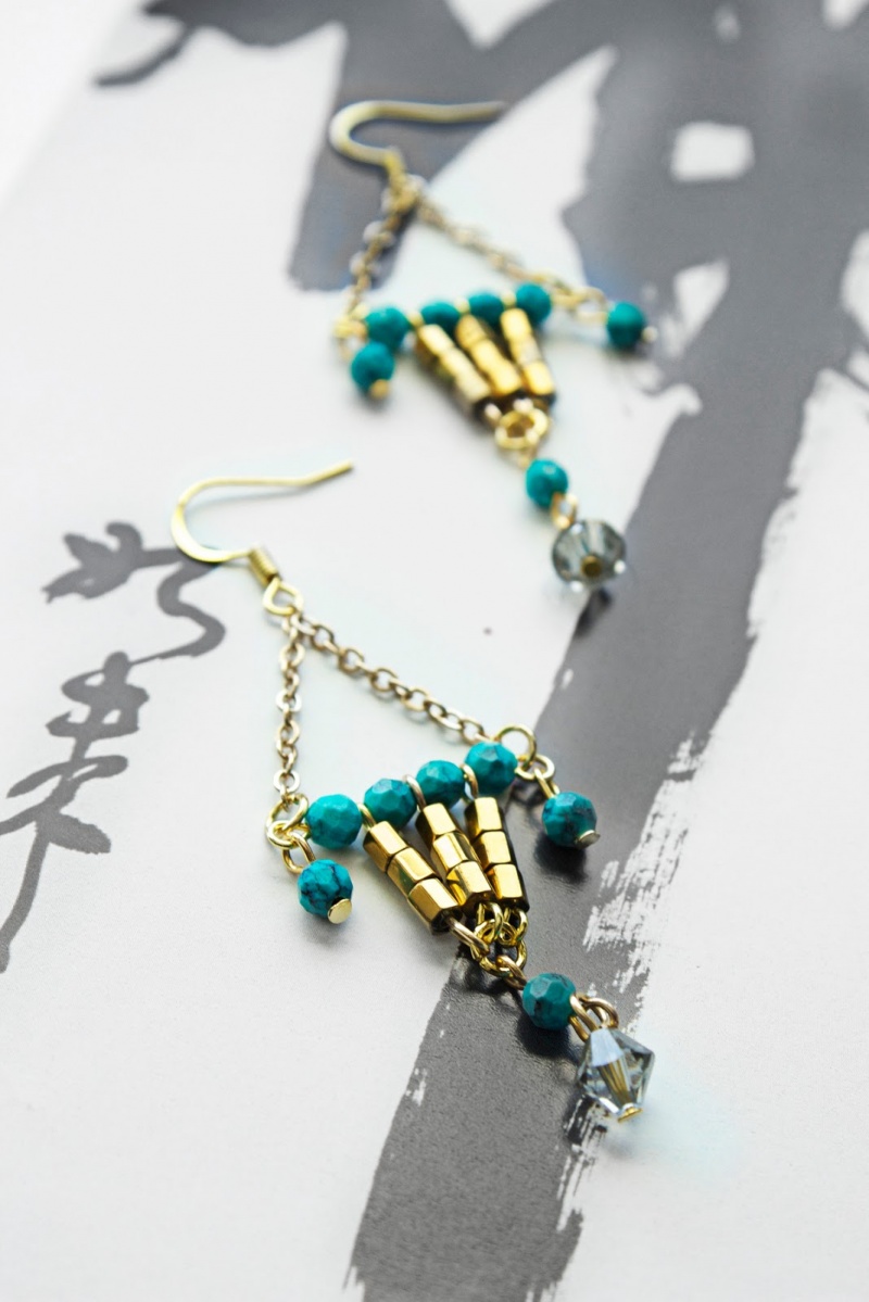 Picture Of colorful diy statement lantern earrings  2
