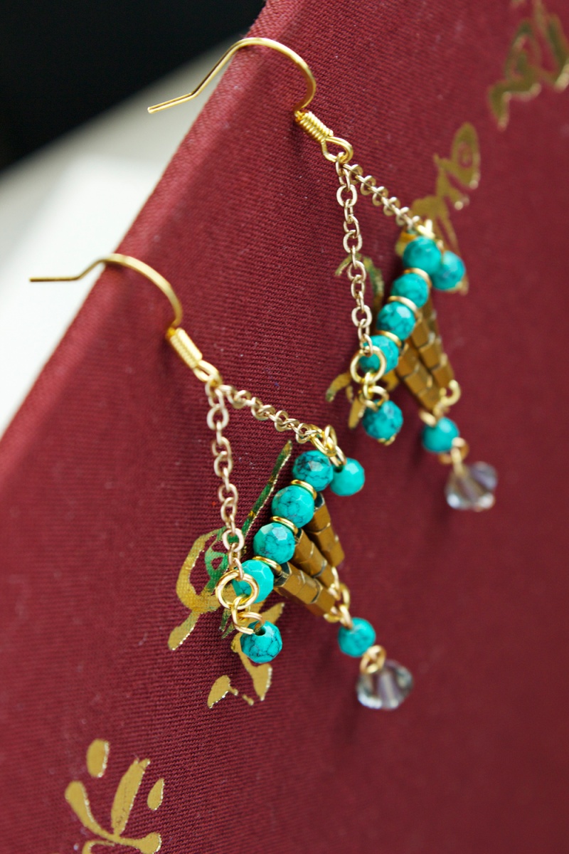Picture Of colorful diy statement lantern earrings  3