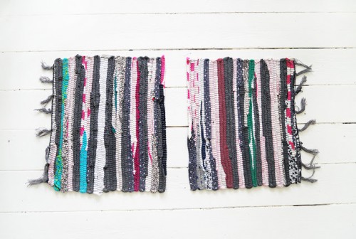 Colorful Striped DIY Rag Rug Bag
