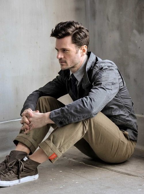 Picture Of cool men work putfits with sneakers  4