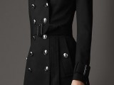a classic double-breast black over the knee trench by Burberry will never go out of style