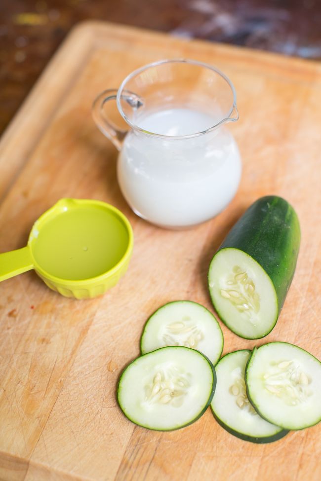 Picture Of cooling diy cucumber lotion for sunburnt skin  2