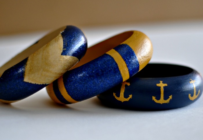 painted nautical bangles