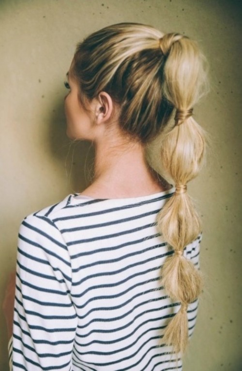Cute DIY Bubble Ponytail To Make