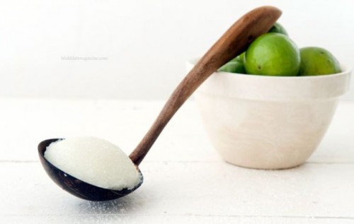 coconut and lime body scrub