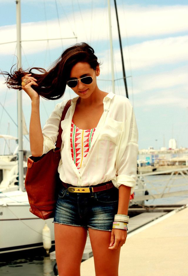 Denim shorts outfits for summer  1