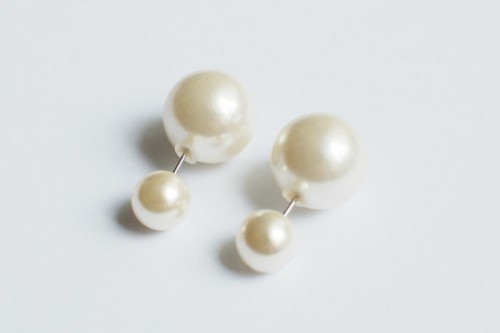 Dior Inspired Elegant DIY Double Pearl Earrings