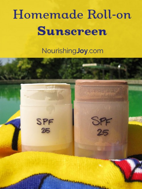 shea or mango butter sunscreen (via nourishingjoy)