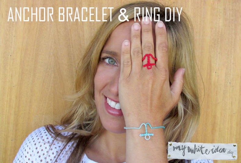 Diy anchor bracelet and ring to remind of holidays  4