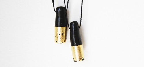DIY Black And Gold Pendants In Various Shapes