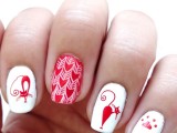 diy-cat-inspired-nail-art-inred-and-white-1