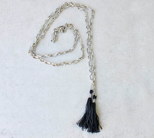 DIY Chain Tassel Necklace