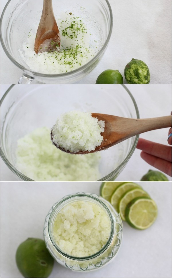 Picture Of diy coconut lime foot scrub  3