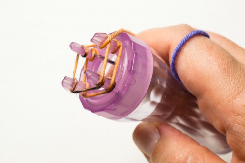 DIY French Knit Bracelet With A Button