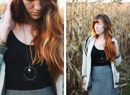 DIY Geometric Necklace With Various Geometric Figures