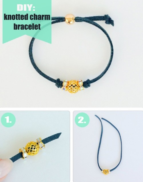 DIY Knotted Charm Bracelet