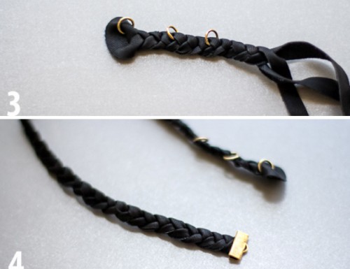 DIY Layered Chain And Braided Leather Necklace