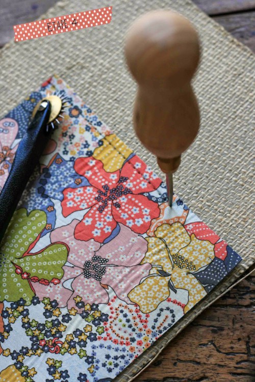 DIY Leather Pouch With Patterned Fabric Inside