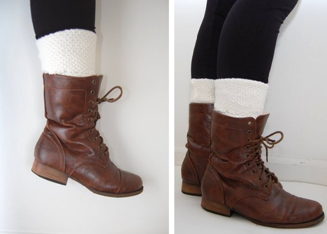 short leg warmers of an old sweater (via studs-and-pearls)