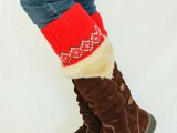 leg warmers from sweater sleeves