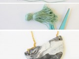 diy-marbled-necklace-with-a-pastel-tassel-4